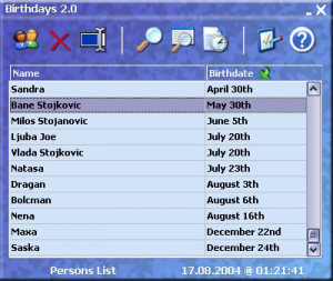 Birthdays - náhled
