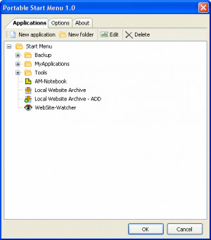 Portable Start Menu - náhled