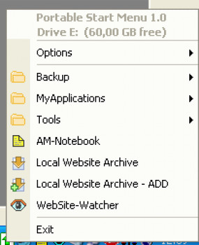 Portable Start Menu - náhled