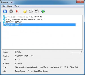 Skype Recorder - náhled