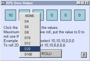 RPG Dice Helper - náhled