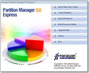 Paragon Partition Manager Express - náhled