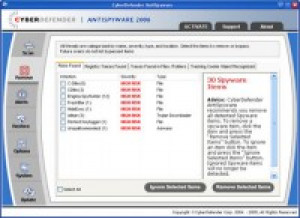 CyberDefender AntiSpyware - náhled
