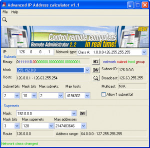 Advanced IP Address Calculator - náhled