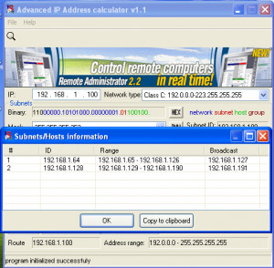 Advanced IP Address Calculator - náhled