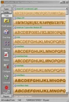 FontFinder 32 - náhled