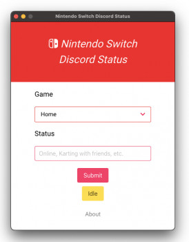 Nintendo Switch Discord Status - náhled