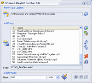 Winamp Playlist Creator - náhled