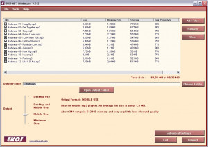 EKOS MP3 Minimizer - náhled