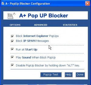 A+ PopUp Blocker - náhled