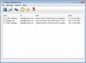 Windows Mail Recovery - náhled