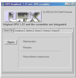 UPX Graphical - náhled