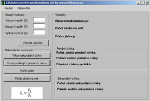 Základní návrh transformátoru - náhled