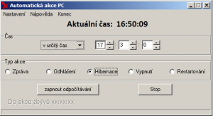 Automatická akce PC - náhled