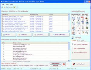 Email Extractor Files - náhled