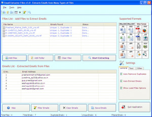 Email Extractor Files - náhled