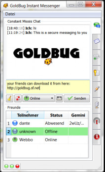 GoldBug Instant Messenger - náhled