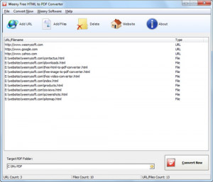 Weeny Free HTML to PDF Converter - náhled