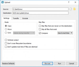 Rclone Browser - náhled