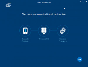 Intel Authenticate - náhled