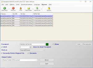 Standalone EXE Document Locker - náhled