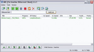 ABC  Another Bittorrent Client - náhled