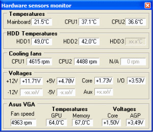 Hardware Sensors Monitor - náhled