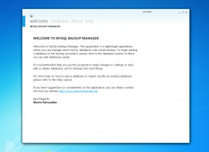 MySQL Backup Manager - náhled