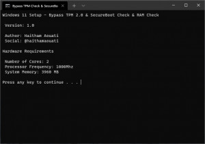 BypassTPMCheck-SecureBoot - náhled