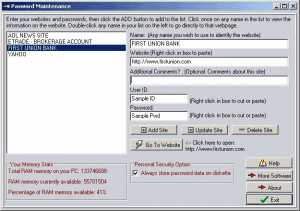 Password Maintenance - náhled