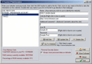 Password Maintenance - náhled