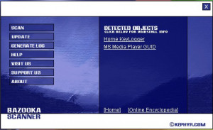 Bazooka Adware and Spyware Scanner - náhled