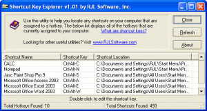 Shortcut Key Explorer - náhled