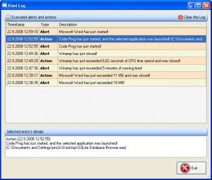 Kiwi Application Monitor - náhled