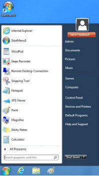 IObit StartMenu8 - náhled