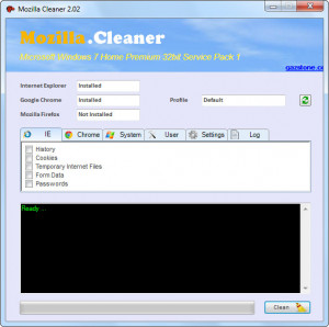 Mozilla Cleaner - náhled