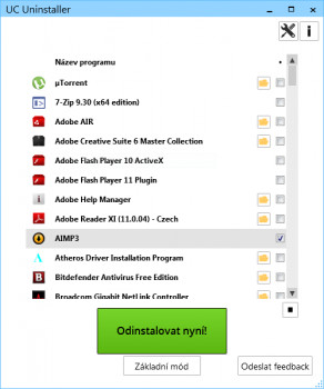 UC Uninstaller - náhled