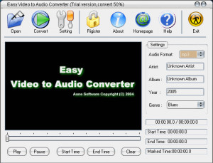 Easy Video to Audio Converter - náhled