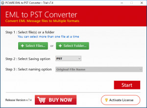 PCVARE EML Converter - náhled