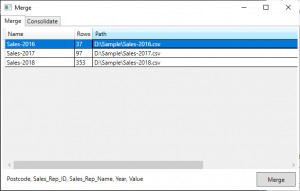 CSV Merge - náhled