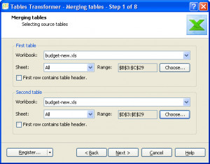 Tables Transformer for Excel - náhled