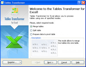 Tables Transformer for Excel - náhled