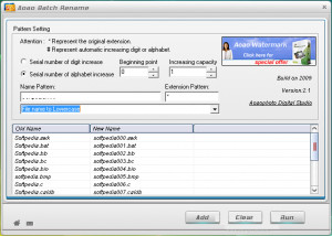 Aoao Batch Rename - náhled