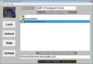 Ogni Free Folder Locker and Hider - náhled