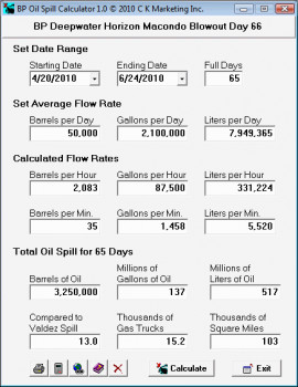 Free BP Oil Spill Calculator - náhled