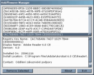 Add/Remove Manager - náhled