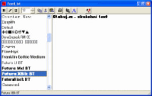 FontList - náhled