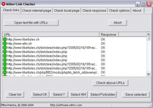 Mihov Link Checker - náhled