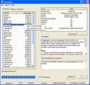 ProcessInfo - náhled