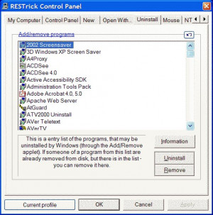 RESTrick Control Panel - náhled